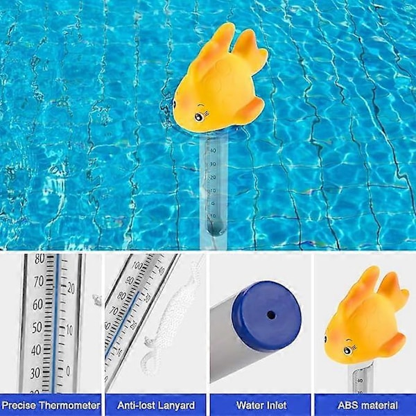 Flytande Pooltermometer, Vacker Inomhus Utomhus Termometer för Pool Spa Badkar Jacuzzi Akvarium Vattentemperatur