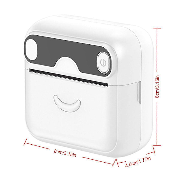 Mini Lomme Printer, Bærbar Bluetooth Termisk Printer, til Android eller IOS APP, Blækfri Printer Ki