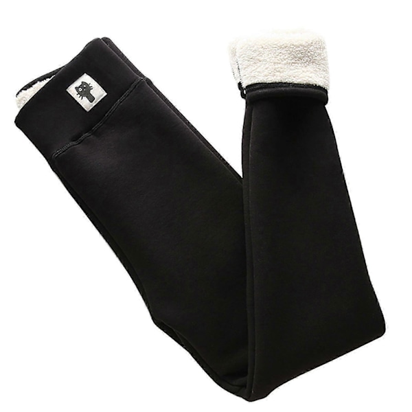 Lamm Svarta Grå Leggings Dam Höst och Vinter Högmidjade Leggings