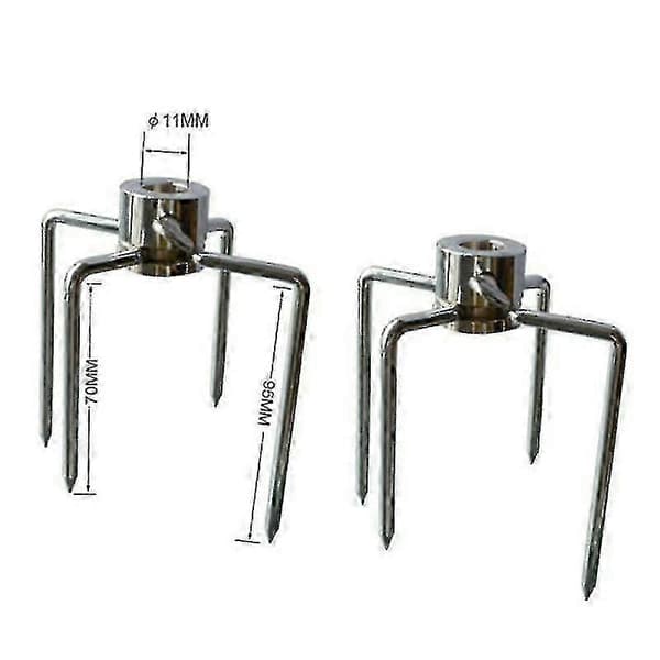 2 stk. Bbq Rotisserie Kødfork Grill Kødpinde Rustfrit Stål Barbecue Spid