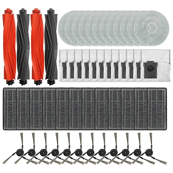 til Dreame X40 Pro Ultra Hovedbørste Sidebørste Hepa Filter Moppeklud