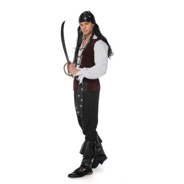 Halloween-peliasut Miesten ja naarasparien merirosvokapteeni Jack Sparrow -asut style 4 M