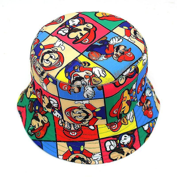 2023 Super Mario Bros Print Fisherman Hat Games Anime Figurer Mario Luigi Yoshi Bowser Trend Mote Solhatt Barn Bursdagsgaver