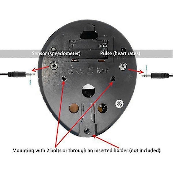 Erstatningsmonitor Speedometer til motionscykel, træningscykelcomputer, uden pulsmåler, cykelmonitor