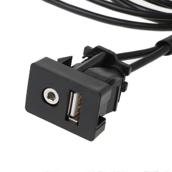 Bil Båd Instrumentbræt Planmonteret USB Port Panel Forlængerkabel Adapter til Vios
