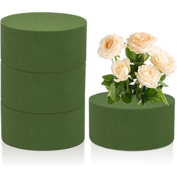 Blomsterskum 4 st Torrt & vått Blomsterskum Runda Florist Styrofoam Block Blomsterskum För Eller Konstgjorda Blommor