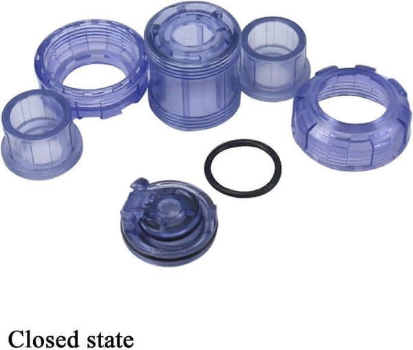 2 stk. PVC tilbakeslagsventil innvendig diameter ventil dreneringsventil luktfri svømming