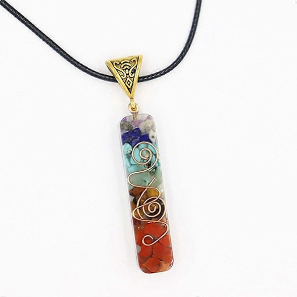 7 Chakra Regnbåge Orgon Kristall Hängsmycke Halsband Justerbar Energi Generator