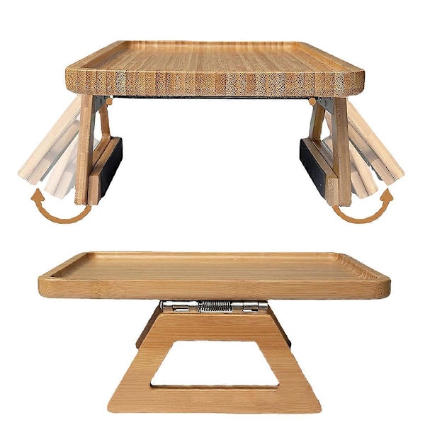 Sofa Armlæns Clip Bakke Armlænsbakke Bærbart Bord Sidebord Sofabord Sofabakke til Cupcake Kaffe Sort