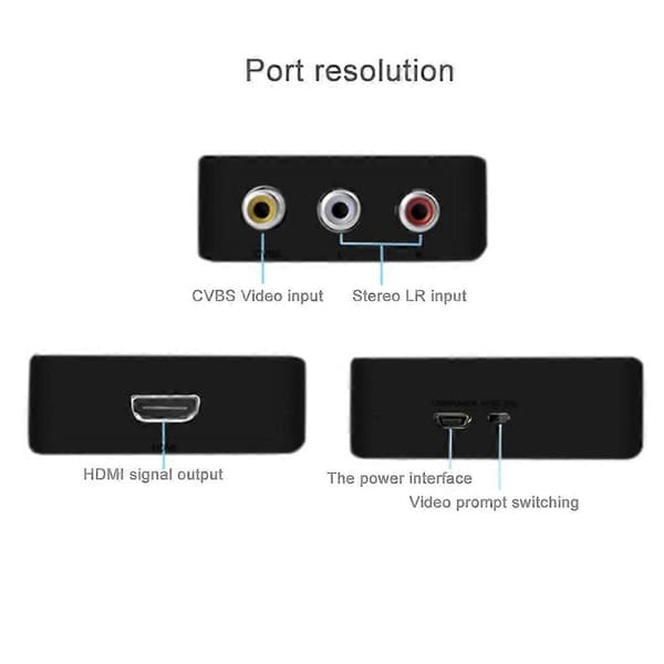 til AV til Konverter Adapter for TV/PC/ / STB/