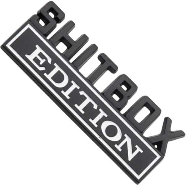 1x3d Bil Shitbox Edition Badge, Stærk Klæbende Shitbox Klistermærker, Universal Bil Klistermærke Dekal, Bil Hale Side Emblem Tilbehør, Let At Bruge, 6.9x
