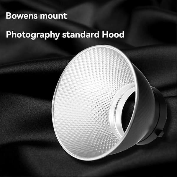 Standard reflektordiffusor lampeskjermskål for Bowens Bayonet Mount Studio Strobe Flash Light Reflector 55 grader Black
