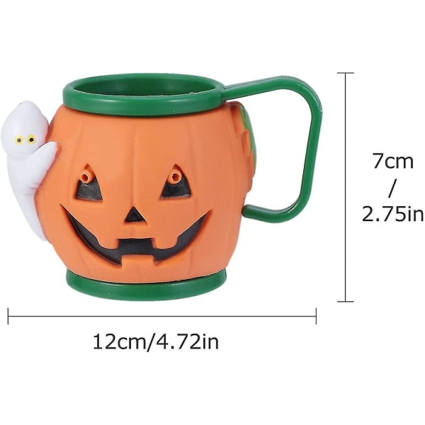 Krus 3d-nyhetskrus Halloween-kopp gresskarkrus Morsomt kaffekrus/nyhet Halloween-gaver/festutstyr høy kvalitet