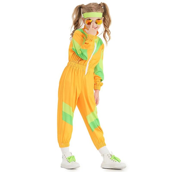 2023 New Arrival Pige Shell Suit Party Træningsdragt Halloween Cosplay Til Børn 80'er Skidragt Kostume 10-12 Years Old