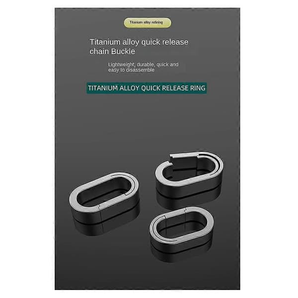 4 stk. Titaniumlegering Mini Nøglering Forbinder Spænde Universal Forbinder Universal Ring Hjælpering Lille Snap Spænde B