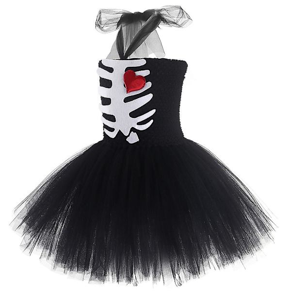 Funny Bones Kostume Til Småbørn Børn 2023 Heksekostume Til Piger Purim Sødt Kraniekostume Halloween Cosplay Fest Fancy Dress a1 M(100)
