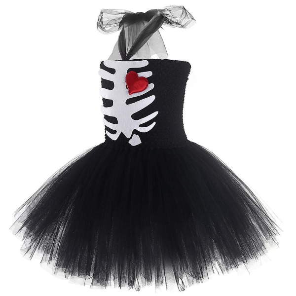 Funny Bones Kostume Til Småbørn Børn 2023 Heksekostume Til Piger Purim Sødt Kraniekostume Halloween Cosplay Fest Fancy Dress a2 L(120)