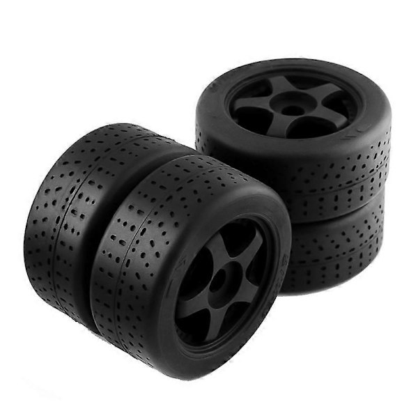 4 stk. plastik hjul gummidæk til ARRMA 1/7 INFRACTION 6S F1 LIMITLESS RC bil