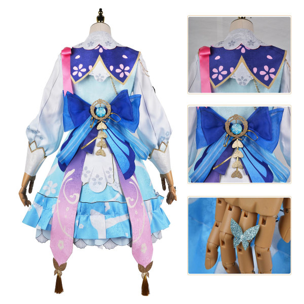 Peli Genshin Impact Kamisato Ayaka Cosplay Venti Cosplay Puku Asu Anime Cosplay Halloween Puvut Naisten Venti Puku Täysi set univormu XXL