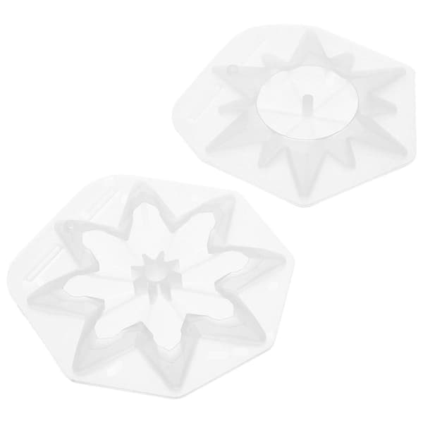 Hvit snøfnugg silikonform for DIY håndverk 2 stk epoksyform