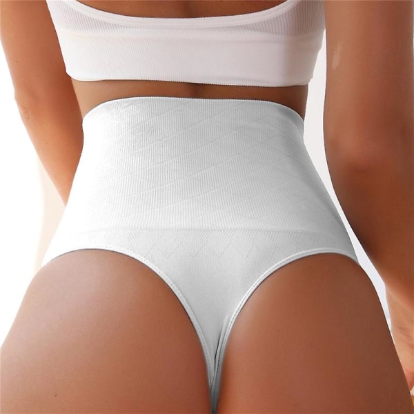 Slanketruse for kvinner med høy midje magekontroll-trusser kvinnelige trener Shaping underbukser Butt Lifter Shapewear Undertøy S-2xl White XL