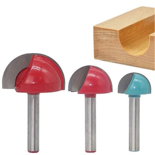 Frese Core Box Overfreser Rund Bunn Rundt Hode Trebearbeiding Gravering Halvsirkelformet Kutter