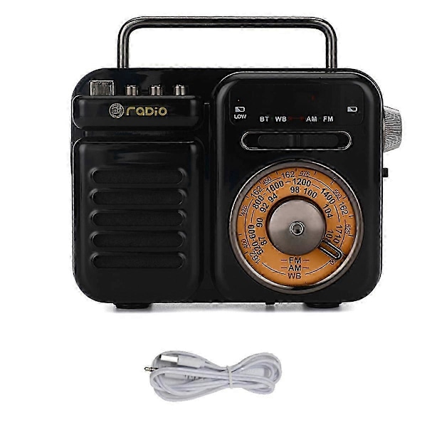 Bluetooth-kaiuttimet Kannettava hätäradio FM AM Hälytysradio Aurinkolataus Musiikkisoittimet Taskulamppu Re