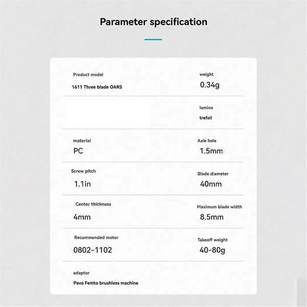 12 Par 1611 3-Blads PC Propell 12CW+12CCW Propell D