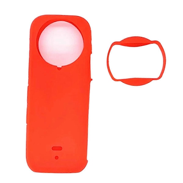 Silikonebeskyttelsesetui til Insta360 X4, Panoramakamera Rød