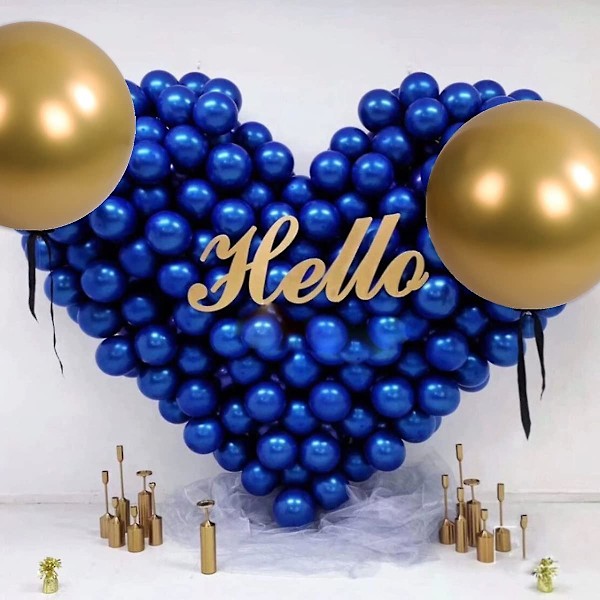 36 Tommers Gull Metalliske Ballonger Jumbo Krom Gull Latex Ballonger For Bursdag Bryllupsfest Baby Shower Dekor, 4 stk