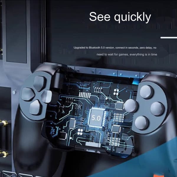 1 stk. PS4 Trådløs Spilstation Sort Bluetooth Trådløs Vibration Universal Computer Telefon Tablet Trådløs Spilkonsol