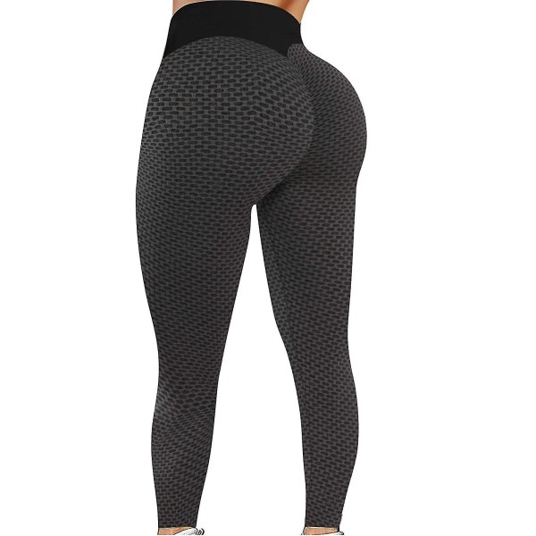 Tflycq Womens Stretch Yoga Leggings Fitness Løpe Gym Sport Full Lengde Active Pants Black L