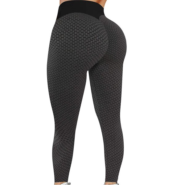 Tflycq Womens Stretch Yoga Leggings Fitness Løpe Gym Sport Full Lengde Active Pants Black XS
