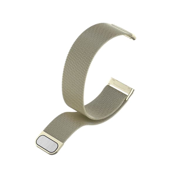 Lemonda Milanese Finmasket Rustfrit Stål Magnetisk Smartwatch Rem til Fitbit Versa 3 Sense - Guld Multicolor Style Gold