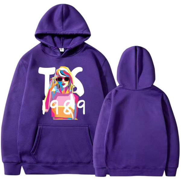 Taylor Swift the eras tour Taylor perifere hettegensere vår og høst gensere for menn og kvinner purple XXXL