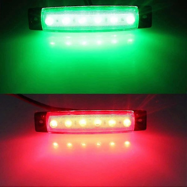 Led Sidomarkeringsljus, 12v Släpvagnsmarkering Led Ljus Lastbil Skåpbil Grön Belysning