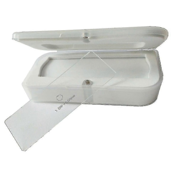 25*75mm 0,01mm Mikroskop Objektmikrometer Kalibrera Mikroskopglas med En Skala