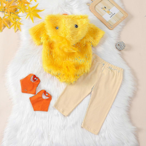 Kyllingekostume til småbørn, baby kyllingekostume til småbørn og børn - you