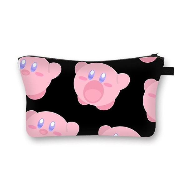 Kirby Cartoon Anime -kosmetiikkalaukku, neliön muotoinen ulkona toimiva monitoiminen matkalaukku Naisten hygieniatuotteet Organizer Tytöille Syntymäpäivälahja Kirby-9
