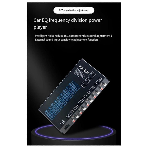 Auto Cube 9-bånds grafisk equalizer digital bilstereo - EQ9 fuld serie bilforstærker equalizer med A