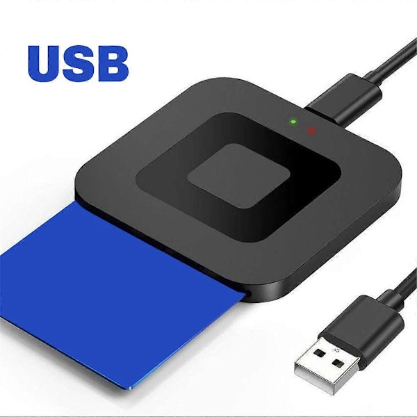 Bärbar USB2.0 Intelligent Kortläsare för DNIE ATM IC ID Bank SIM-kort Gemensam Åtkomst Skattedeklaration
