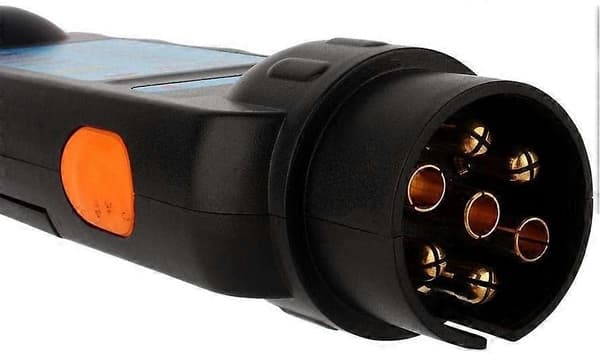 Pin Trailer Tester Værktøj, 7-pin 12V Træk Trailer Strimmel Stik Socket Forbindelse Tester Diagnostisk Tester Sort