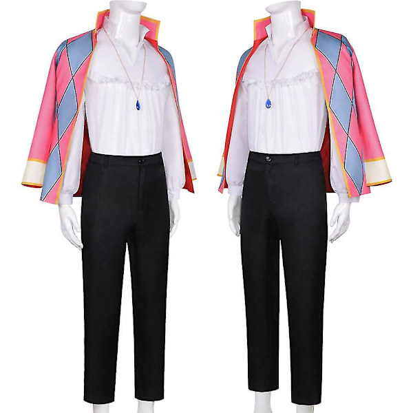 Snabb leverans Anime Howl's Moving Castle Howl Cosplay Costume Howl Cosplay Costume Herr Kostym Uniform Outfits Halloween Coat Full Set XXL