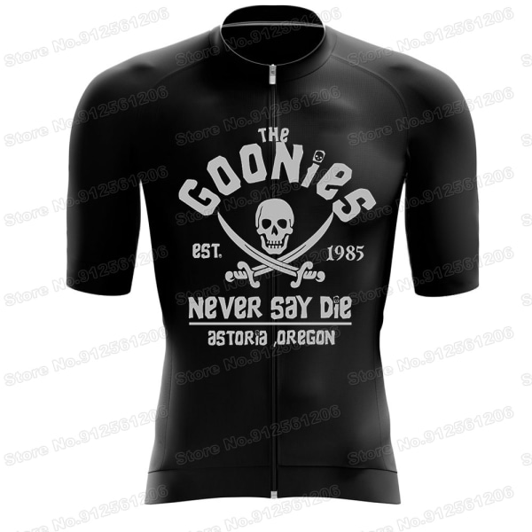 Cykeltrøjesæt Never Say Die Tøj Mænd Road Bike Shirt Suit Cykel Bib Shorts Astoria Oregon Pirate Flag Maillot Ropa 2 S