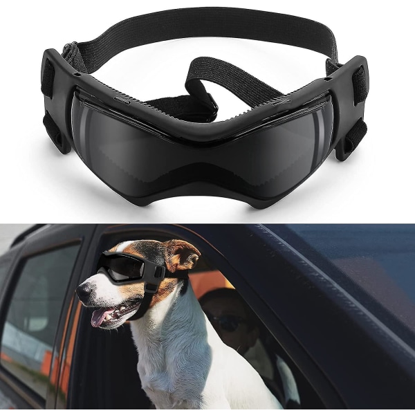Hundebriller Race, Hundesolbriller til race Uv-beskyttelsesbriller til lille mellemhund Black