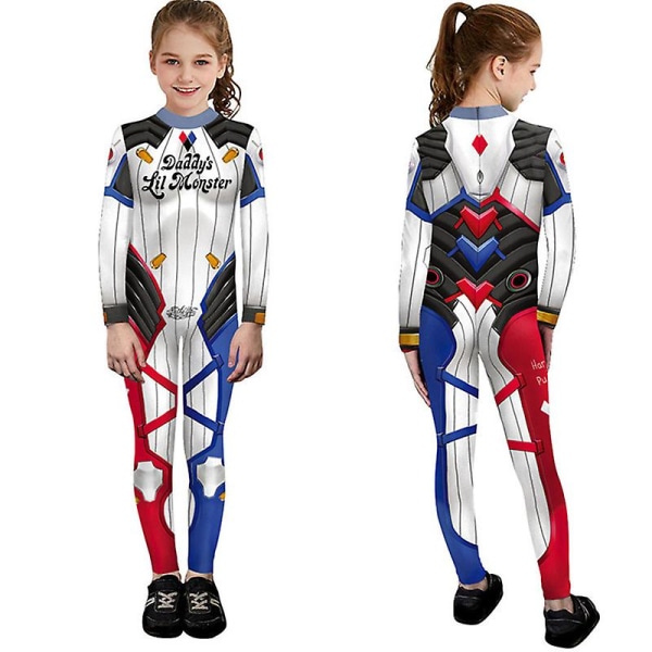 Barn Halloween rolig kostym pojke flicka 3d print bodysuit Cool barn cosplay jumpsuits style 5 M