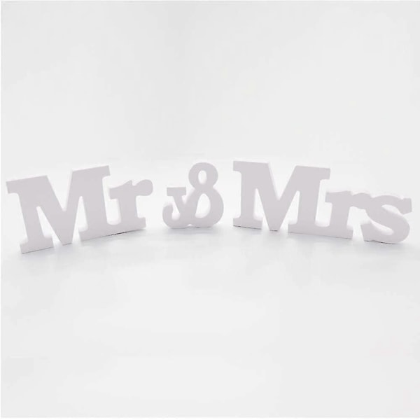 Mr og Mrs Trebokstaver Mr & Mrs Trebokstaver Bryllupsdekorasjon av Bokstaver