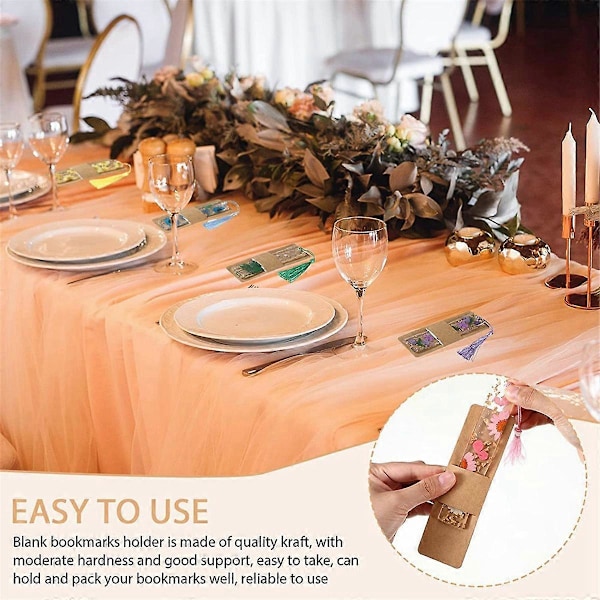 100 stk. Resin Bogmærkeholder Holder Tomme Displaykort DIY Bogmærke