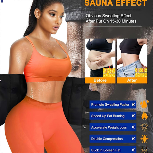 Nye modeller Dame High-Compression Waist Trainer - Komfortabel slankebælte til intens sved & reduktion af mavefedt - Ubesværet taljeformning under