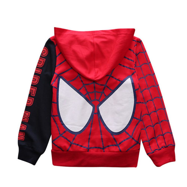 Superhelt Spider-Man hettejakke med glidelås, langermet fritidssportstopp blue 4-5 Years